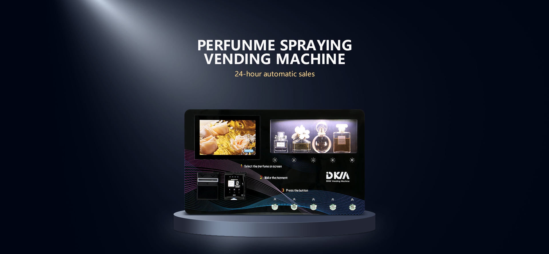 Perfume spraying vending machine